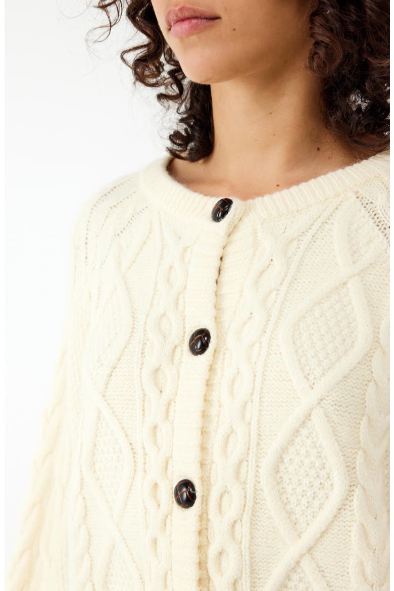 Cable Cardigan, Alternate, color, CREAM