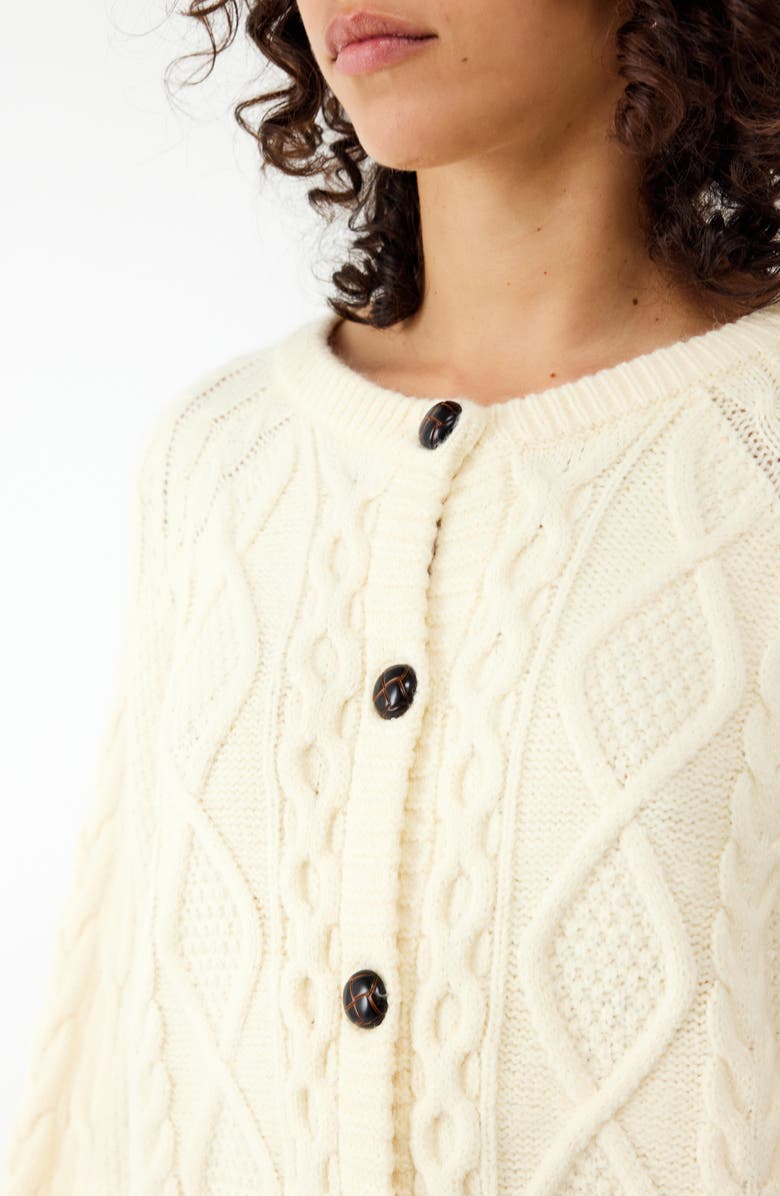 BDG Urban Outfitters Cable Cardigan, Alternate, color, Cream
