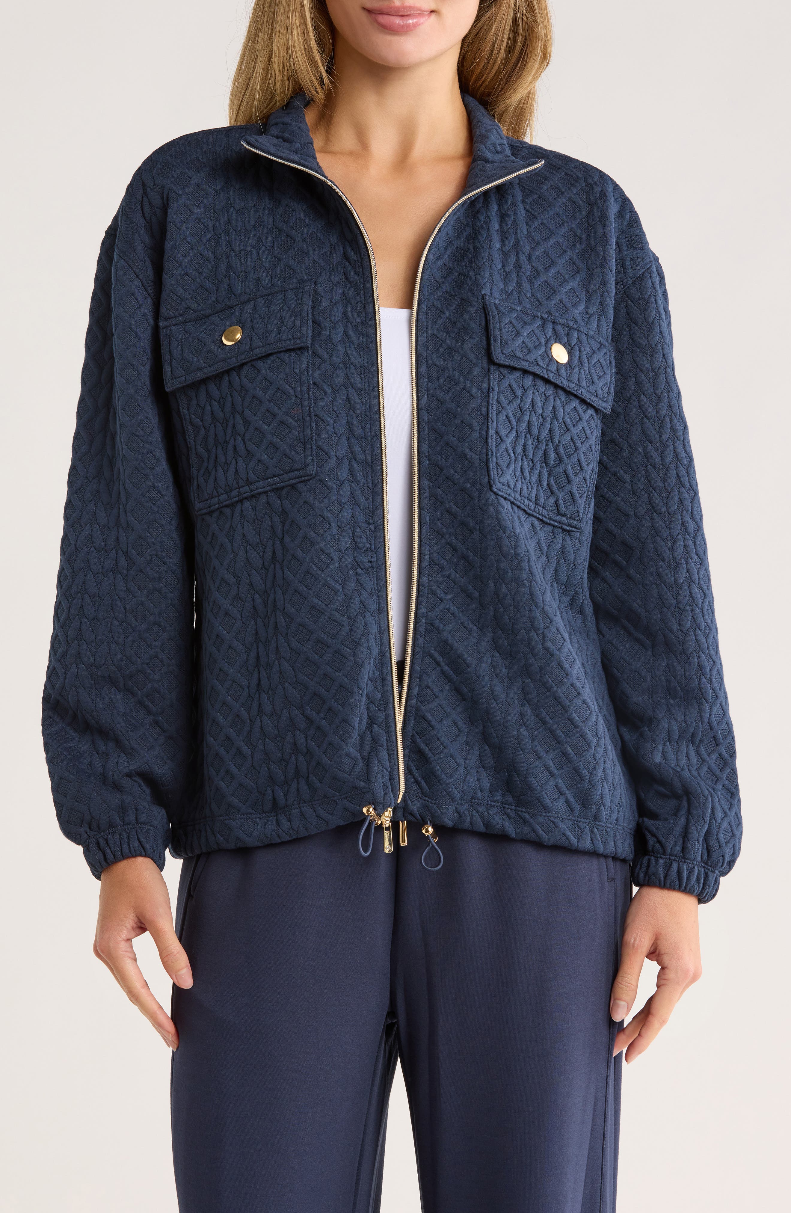 Nanette Lepore Play Quilted Knit Jacket