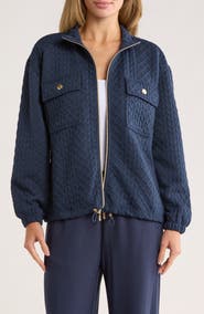 Nanette Lepore Play Quilted Knit Jacket