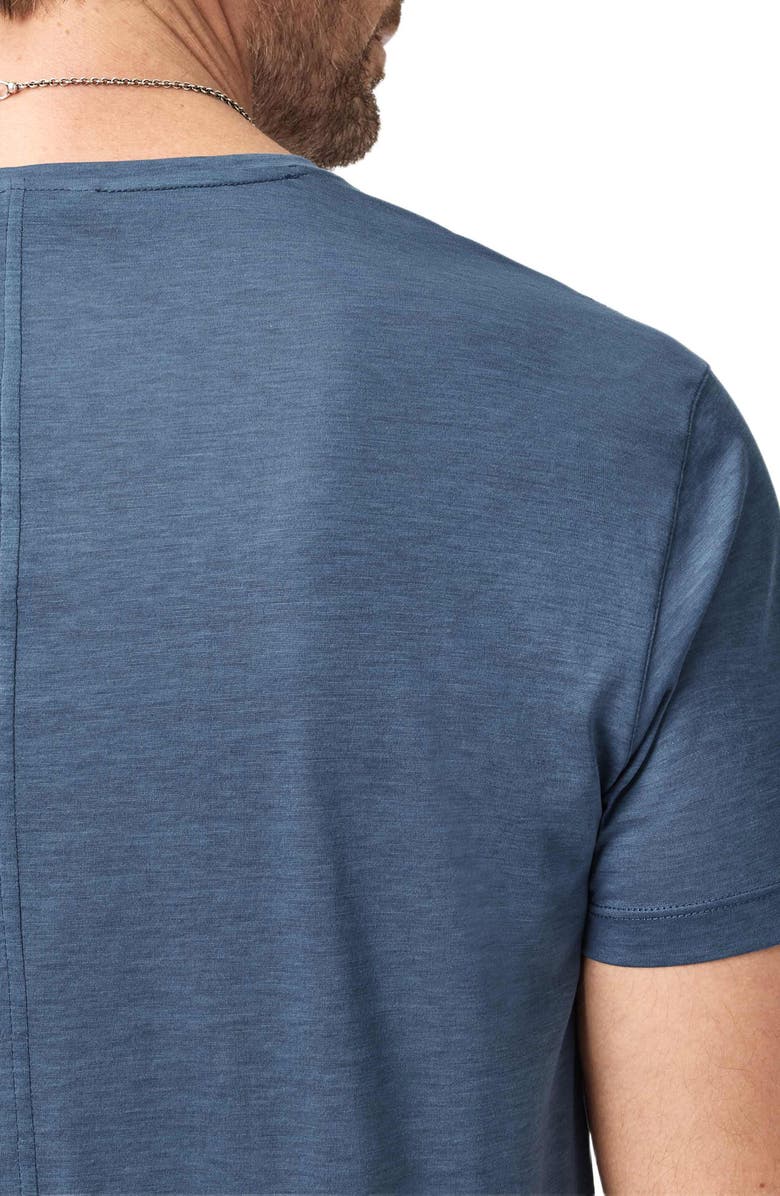 John Varvatos Amato Silk & Organic Cotton Crewneck T-Shirt, Alternate, color, Oiled Blue