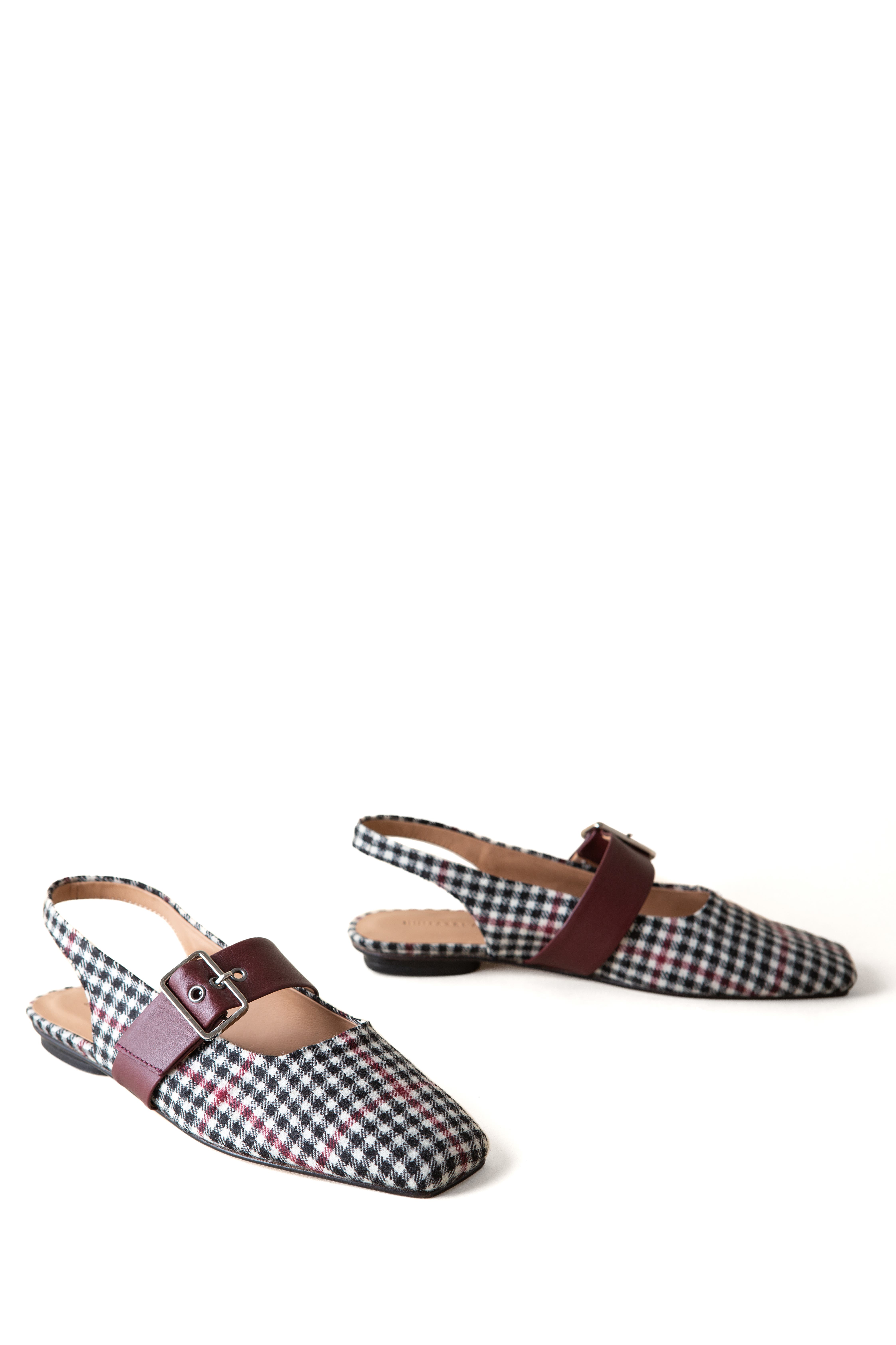 Huma Blanco Farrah Slingback Flat, Alternate, color, Black + White Tweed