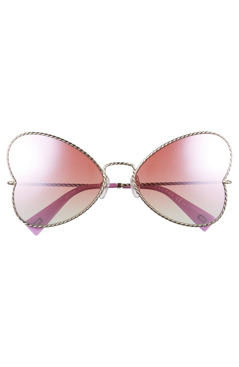 Marc Jacobs 60mm Heart Sunglasses, Alternate, color, 