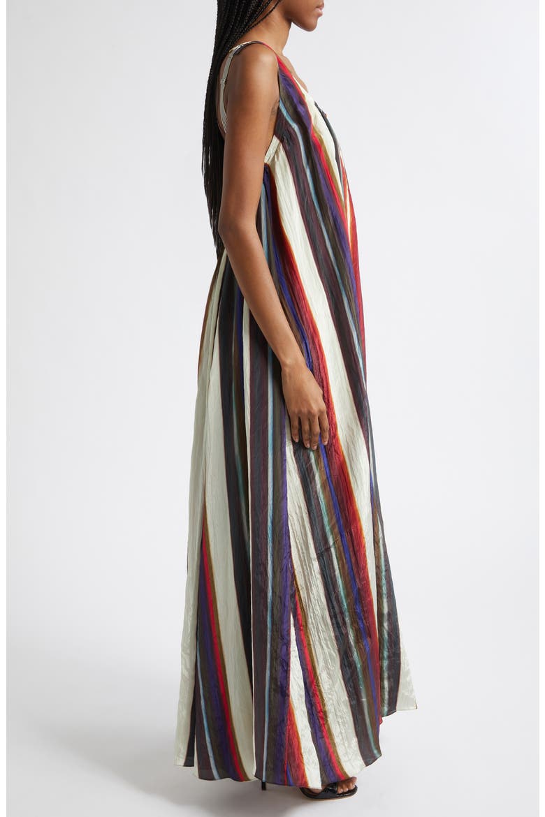 Morris Stripe Crinkled Maxi Dress, Alternate, color, CALLA LILY MULTI