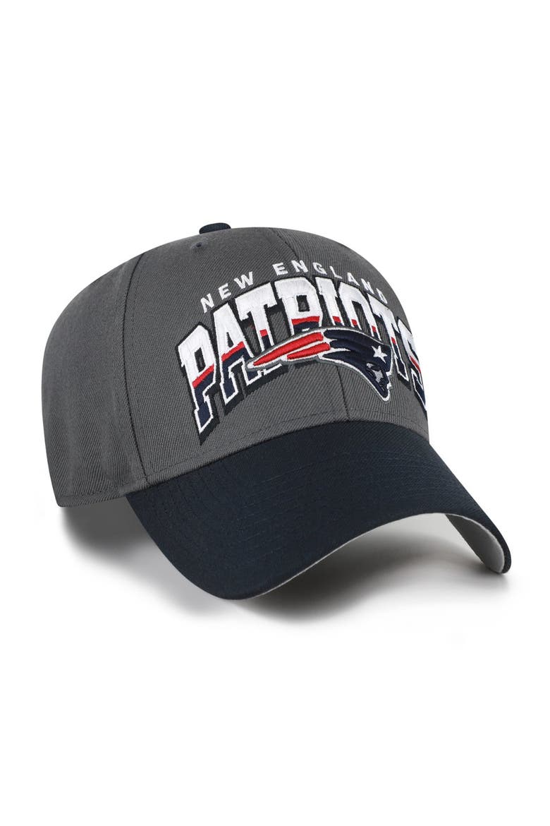 Men's '47 Charcoal New England Patriots Split Block MVP Adjustable Hat, Alternate, color, Charcoal