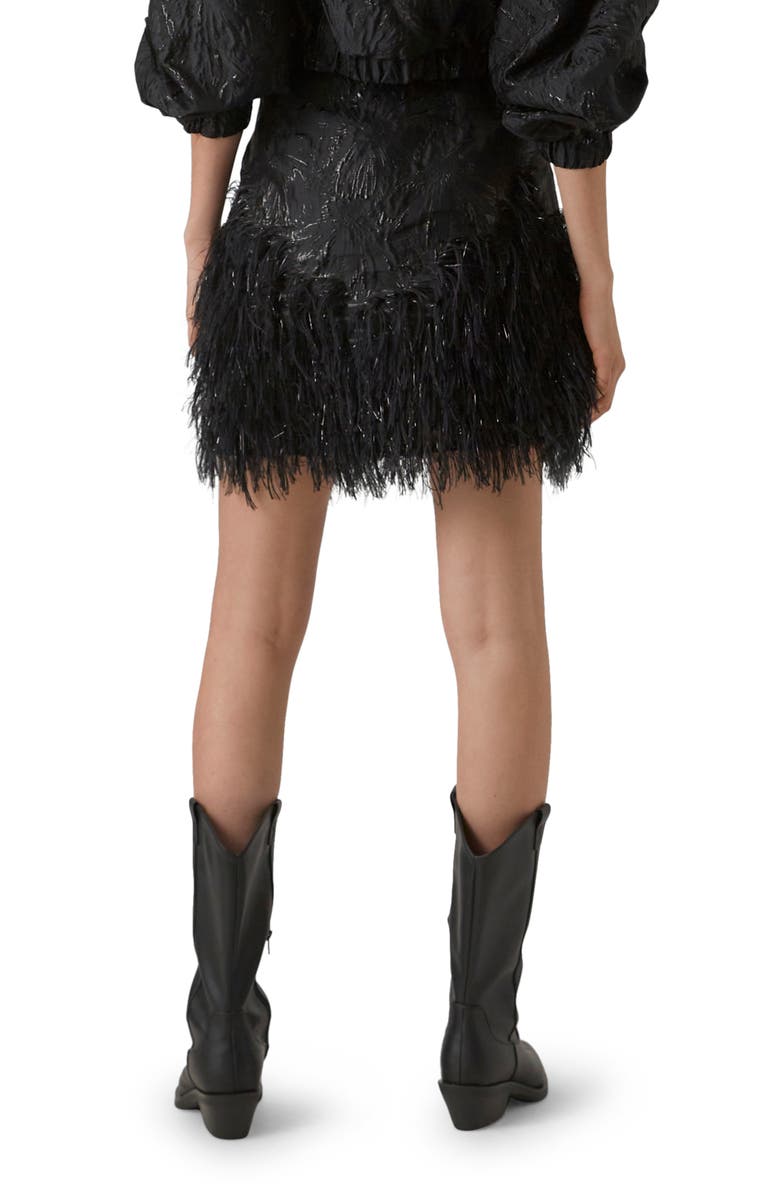 VERO MODA Susse High Waist Fringe Metallic Skirt, Alternate, color, 