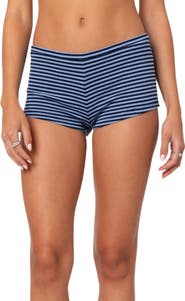 EDIKTED Levia Stripe Microshorts
