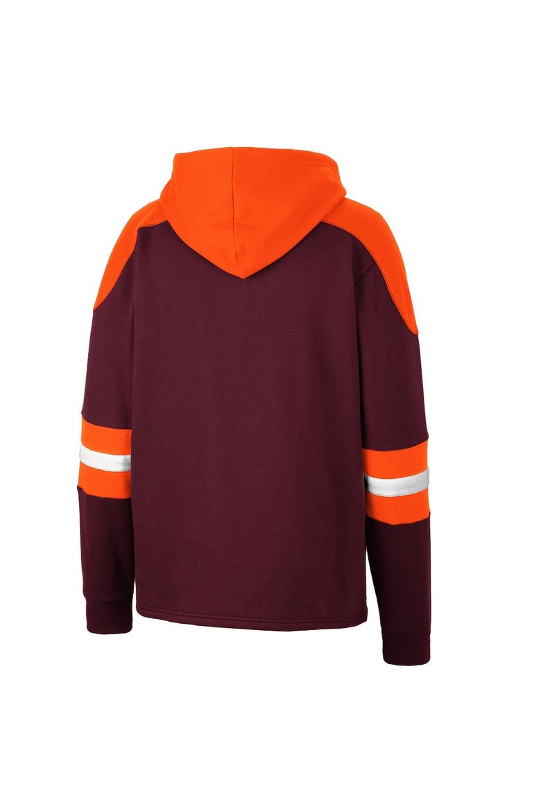 Men's Colosseum Maroon Virginia Tech Hokies Lace-Up 4.0 Pullover Hoodie, Alternate, color, Maroon