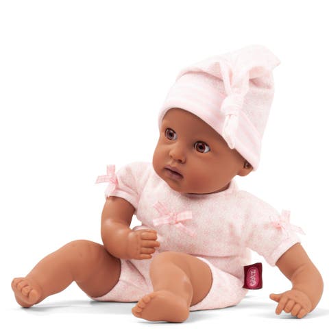 Muffin To Dress Baby Cutie, 13 Inch African American Doll, Pink Outfit Toy
