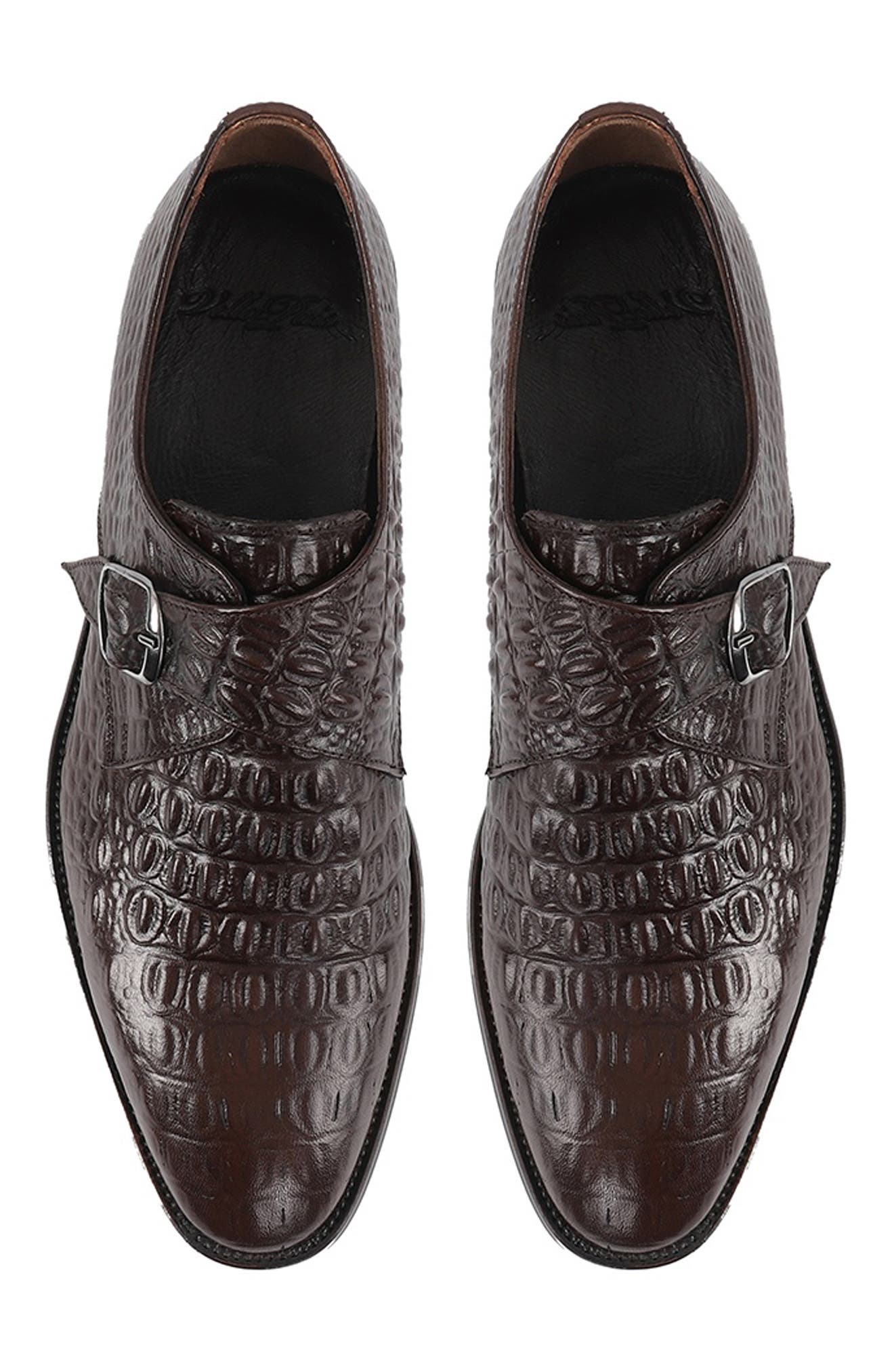 VELLAPAIS Soleno Monk Strap Shoe, Alternate, color, Dark Brown