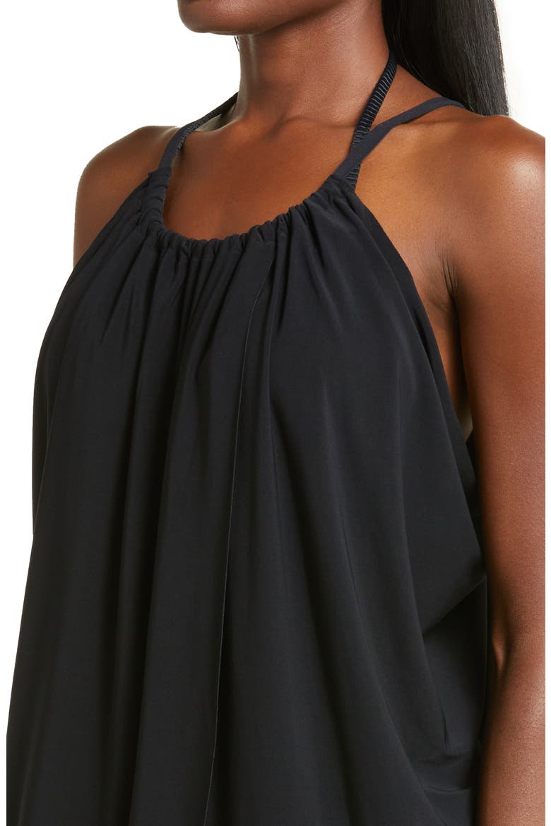 Draped Cover-Up Dress, Alternate, color, BLACK