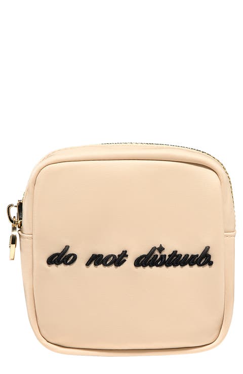 Mini Do Not Disturb Embroidered Pouch