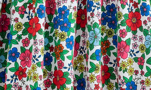 Mini Boden Kids' Willa Floral Ruffle Accent Cotton Dress In Multi Holiday Flowerbed