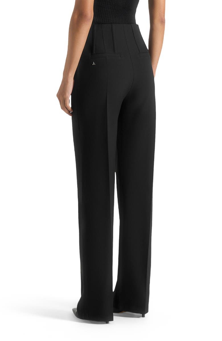 Manière De Voir Rafaela Corset Waist Tailored Trousers, Alternate, color, Black