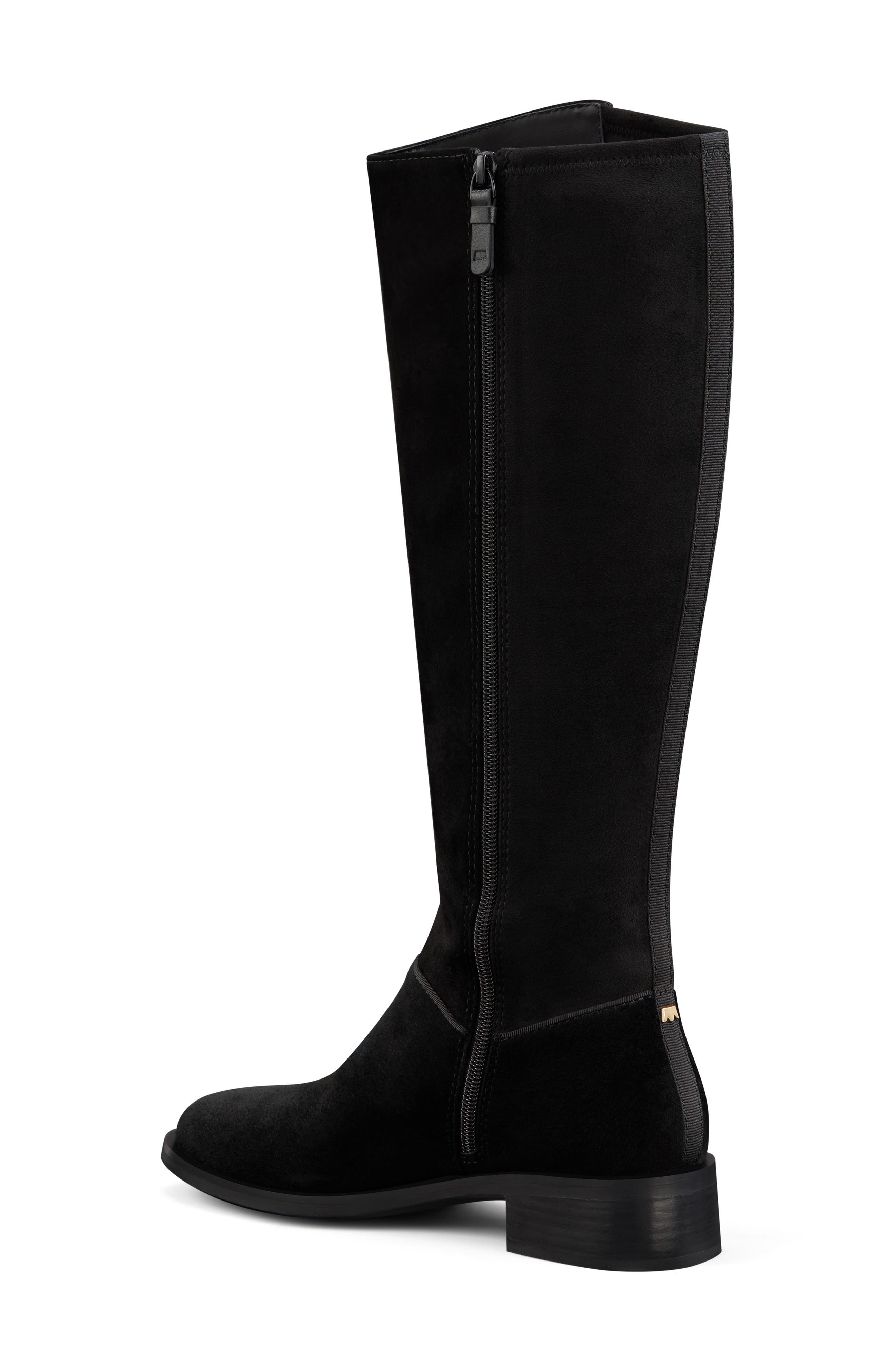 The Starling Loafer Tall Boot Suede, Alternate, color, BLACK SUEDE