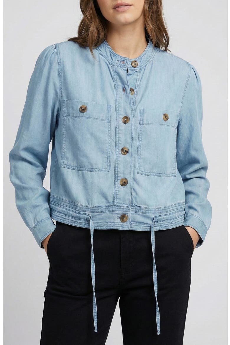 Cotton Chambray Utility Jacket, Main, color, LIGHT INDIGO