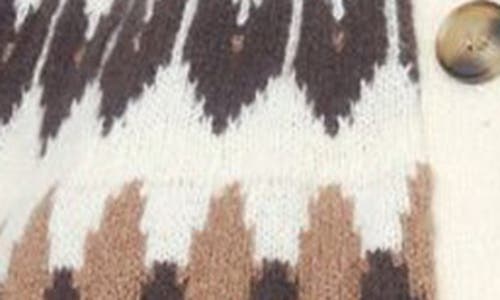 Blu Pepper Fair Isle Cardigan In Multi