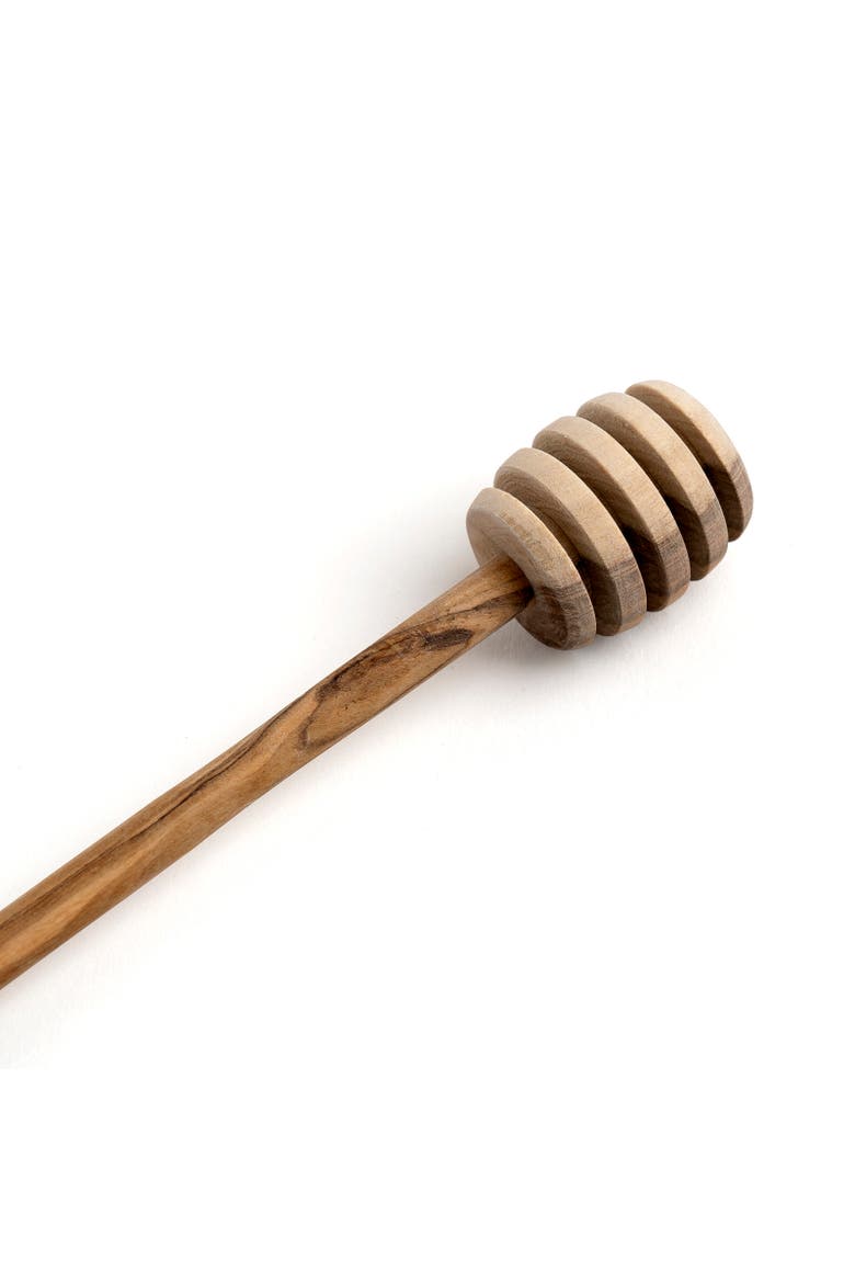 Olive Wood 6-Inch Honey Dipper, Alternate, color, Brown