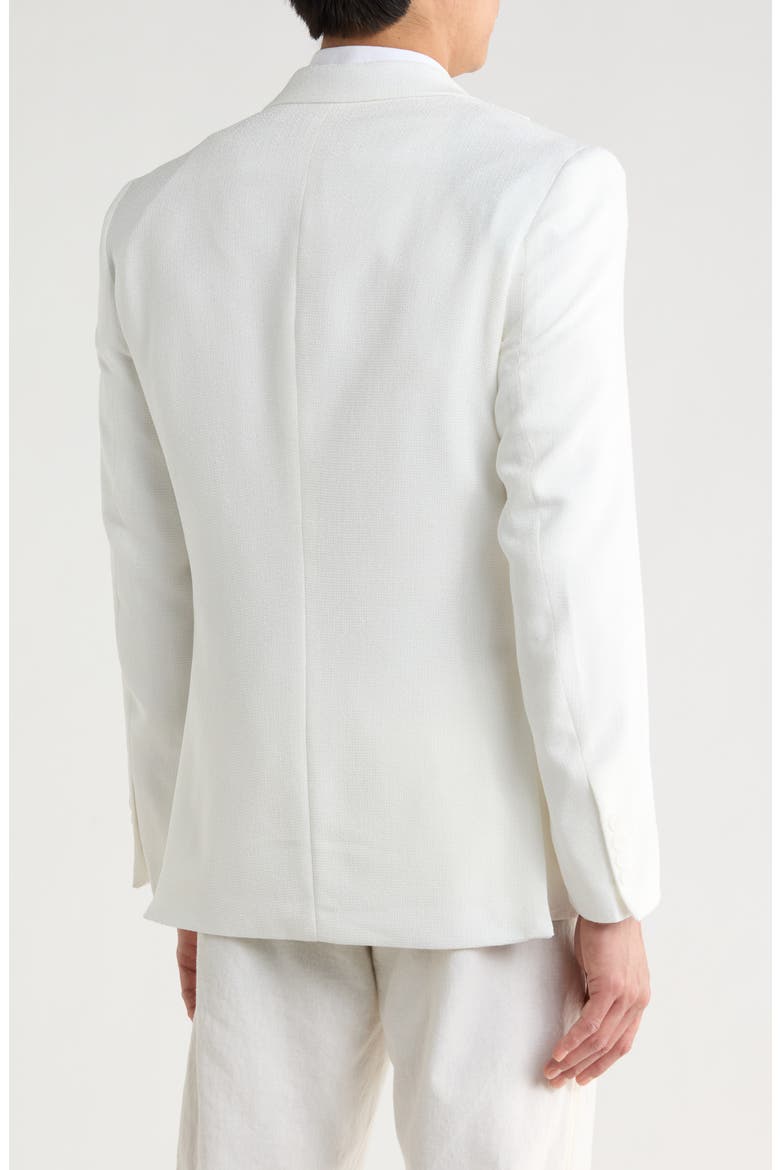 Slim Fit Cotton Blend Blazer, Alternate, color, WHITE