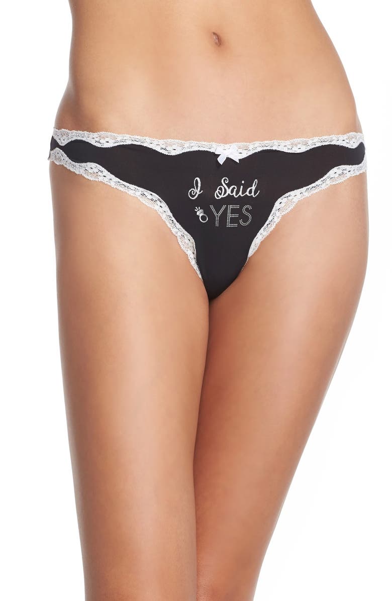 Betsey Johnson Bridal Thong, Main, color, 