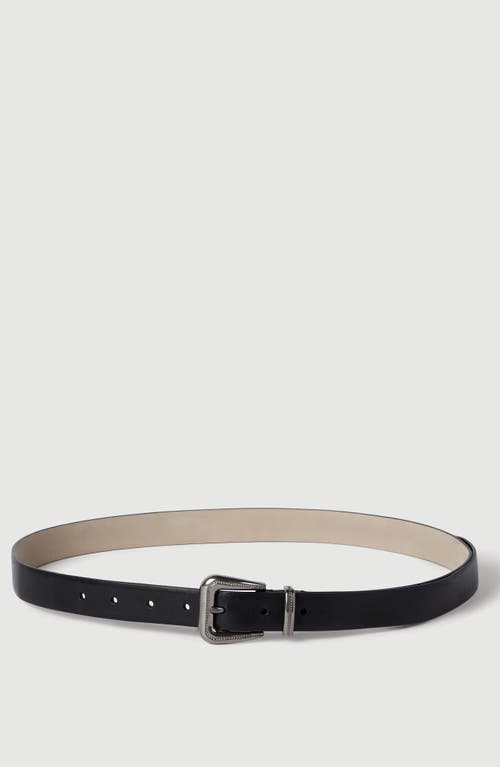 Brunello Cucinelli Cowhide belt with monili in Black at Nordstrom, Size Large
