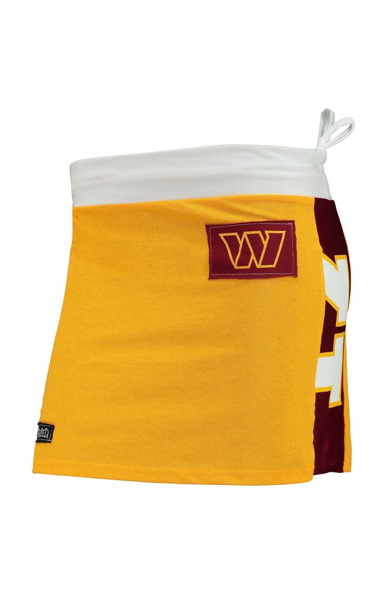 REFRIED APPAREL Women's Refried Apparel Gold Washington Commanders Mini Skirt, Alternate, color,