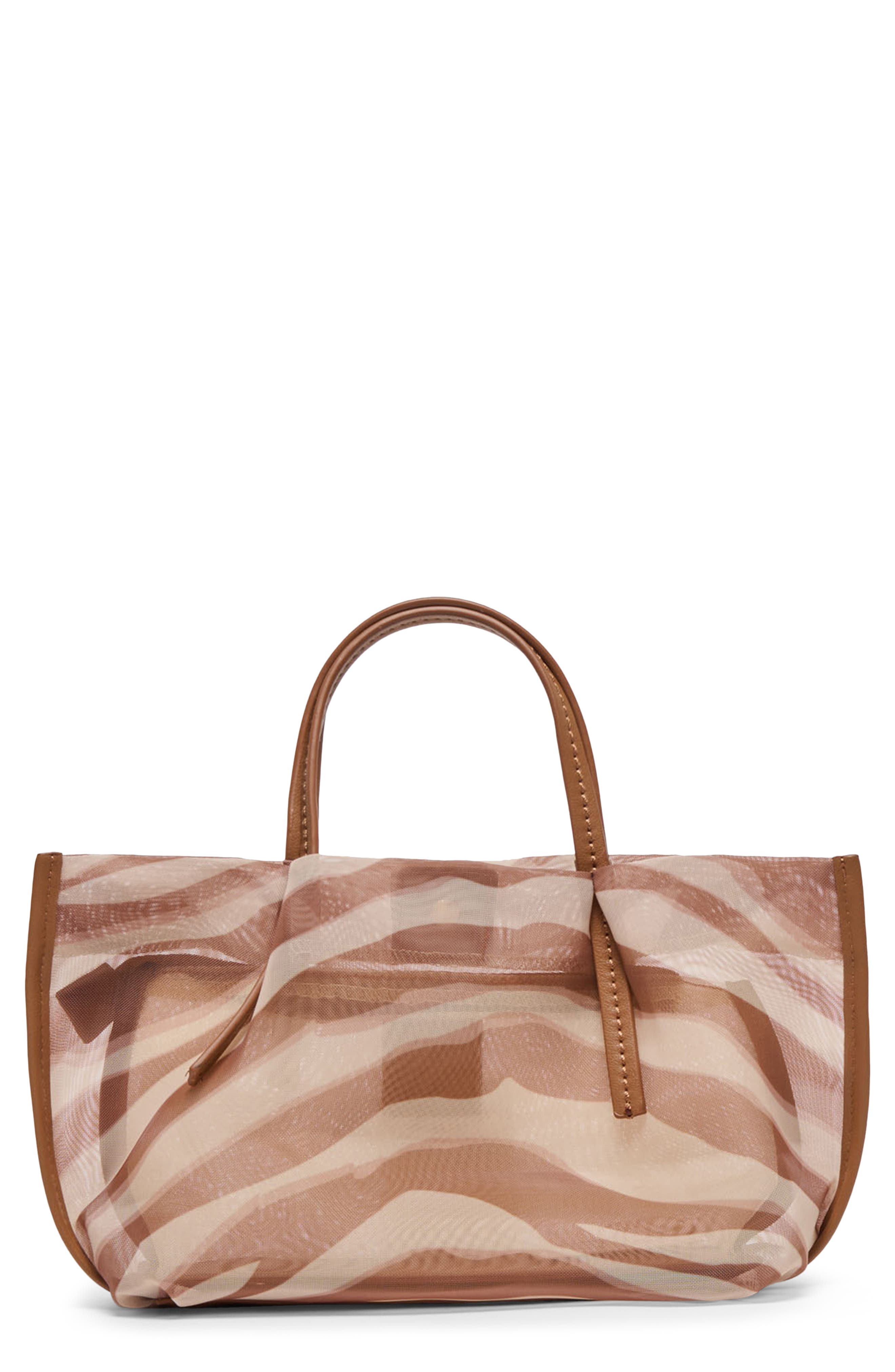 Dolce Vita Selene Mesh Tote Bag, Main, color, Zebra