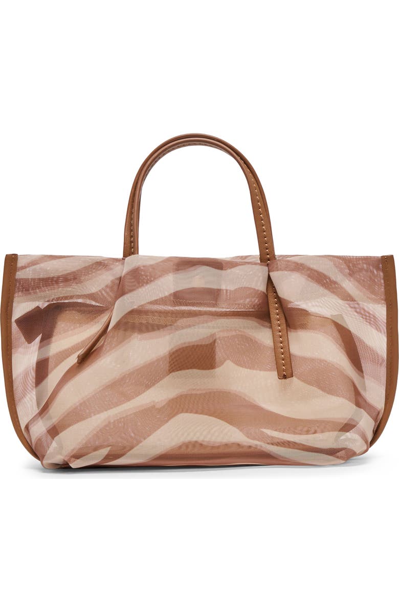 Dolce Vita Selene Mesh Tote Bag, Main, color, Zebra