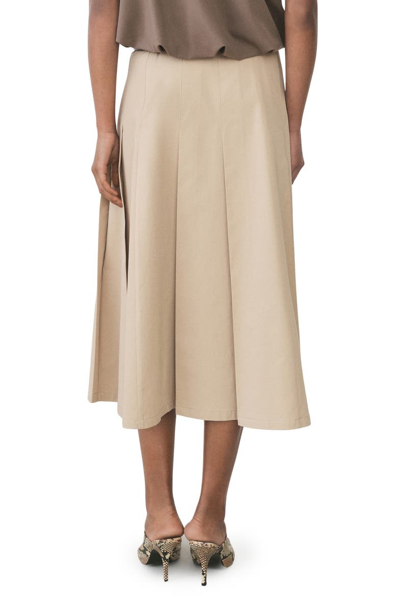 MANGO Pleated Flared Midi Skirt, Alternate, color,