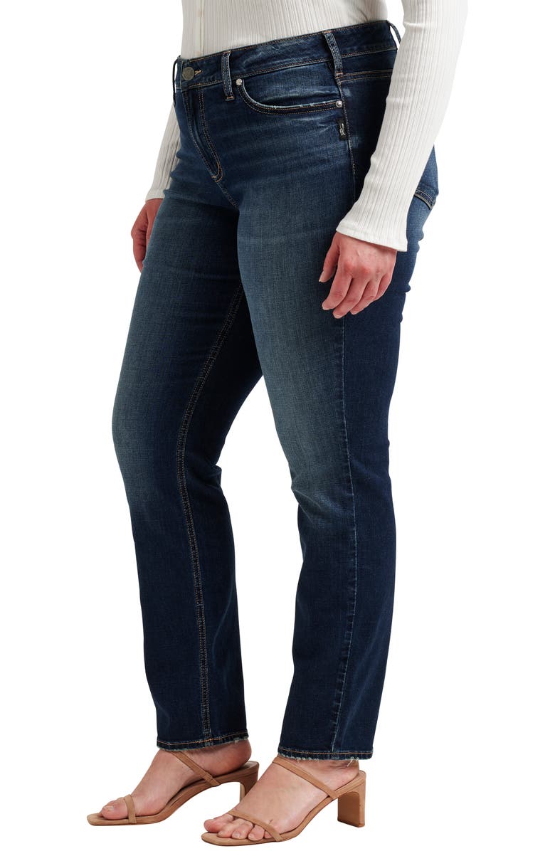 Silver Jeans Co. Suki Curvy Mid Rise Straight Leg Jeans, Alternate, color,