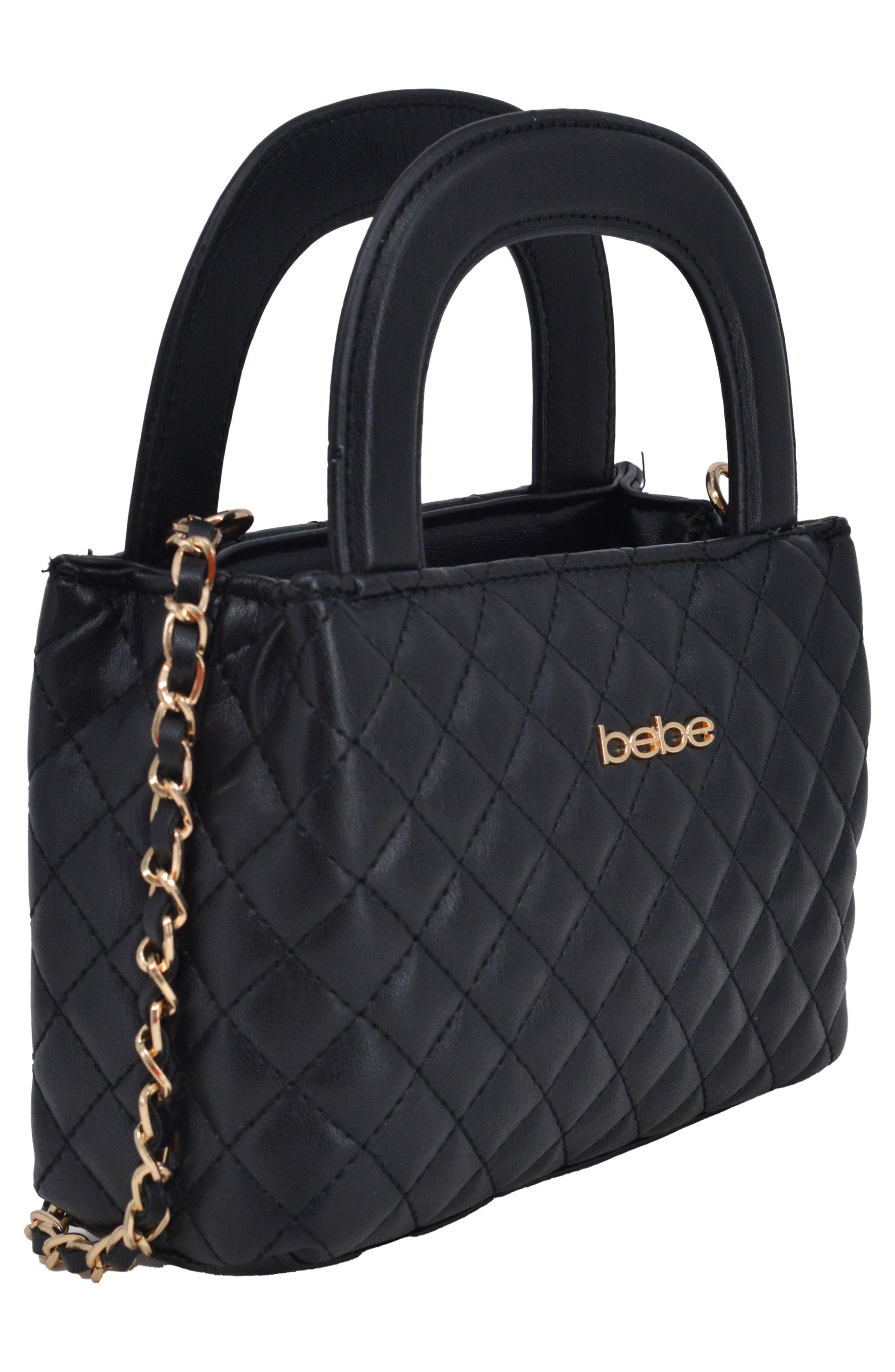 bebe Sofie Mini Satchel, Alternate, color, Black