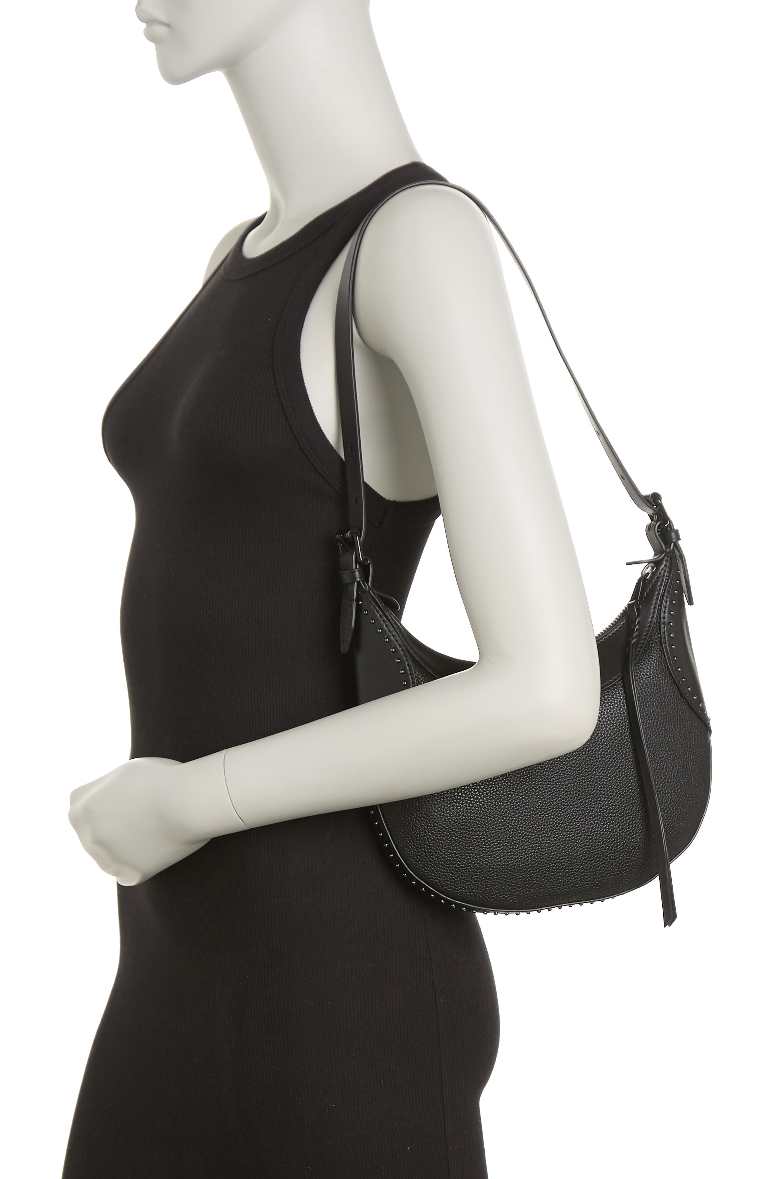 Rebecca Minkoff Pippa Studded Leather Hobo Bag, Alternate, color, 