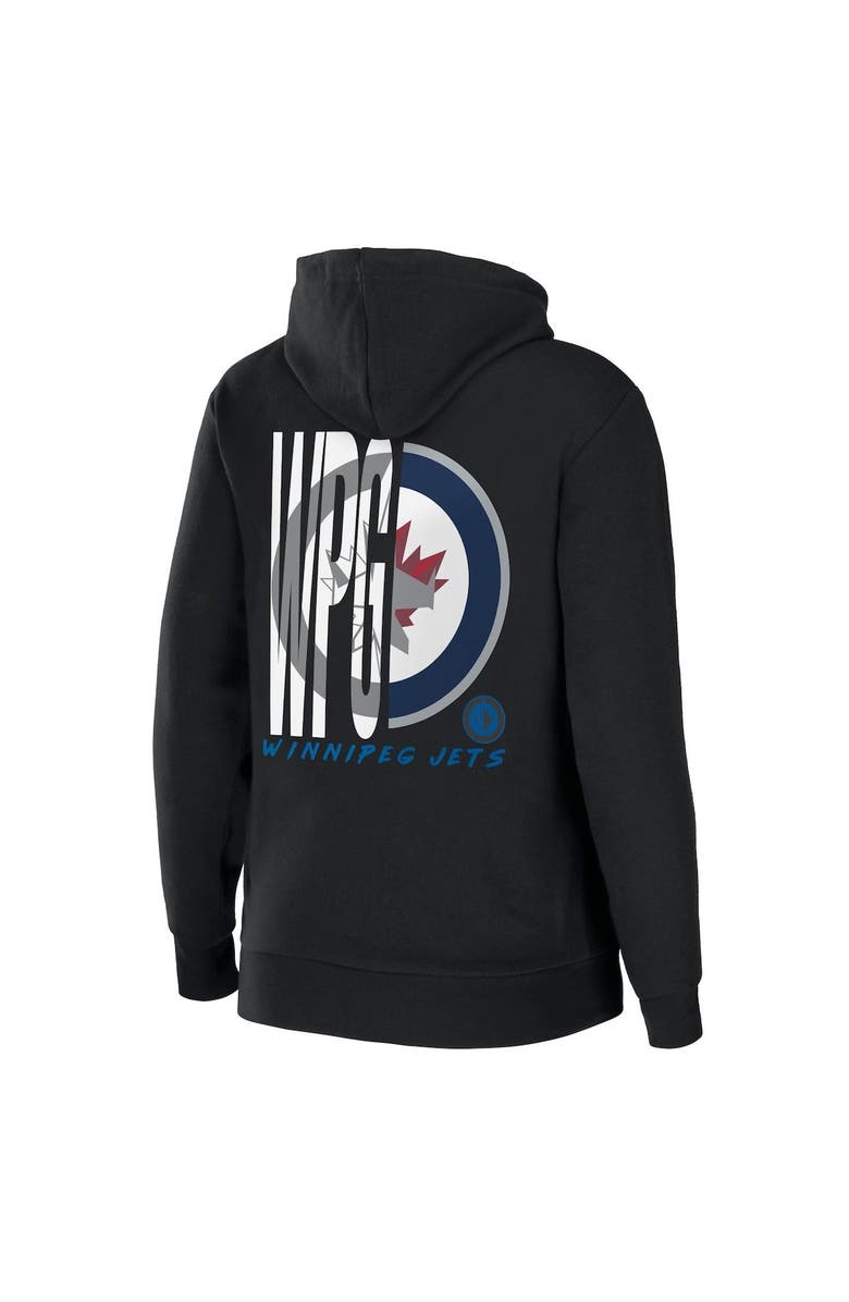 WEAR by Erin Andrews Women's WEAR by Erin Andrews Black Winnipeg Jets Sponge Fleece Full-Zip Hoodie, Alternate, color, 
