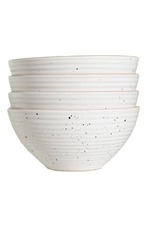 Stone Lain Lauren Stoneware 16-piece Dinnerware Set In White