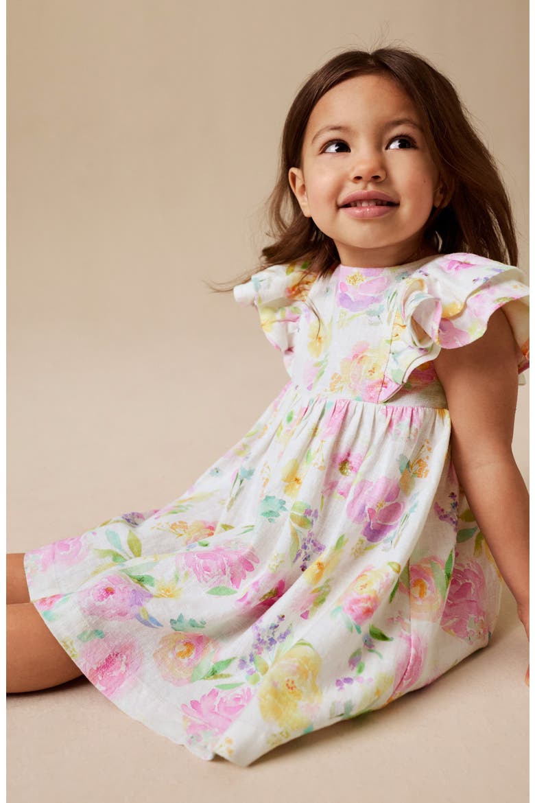 Kids' Romantic Floral Ruffle Dress, Alternate, color, PINK