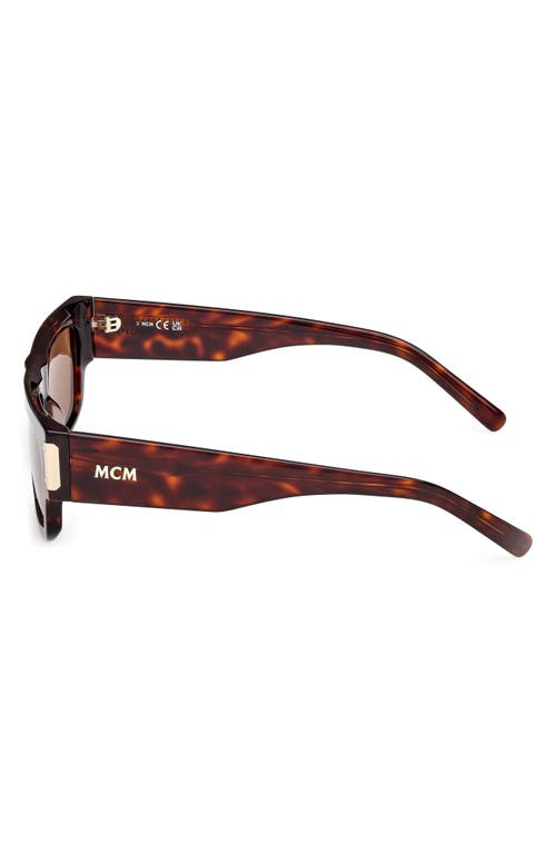 Mcm 54mm Polarized Rectangular Sunglasses In Dark Havana/roviex