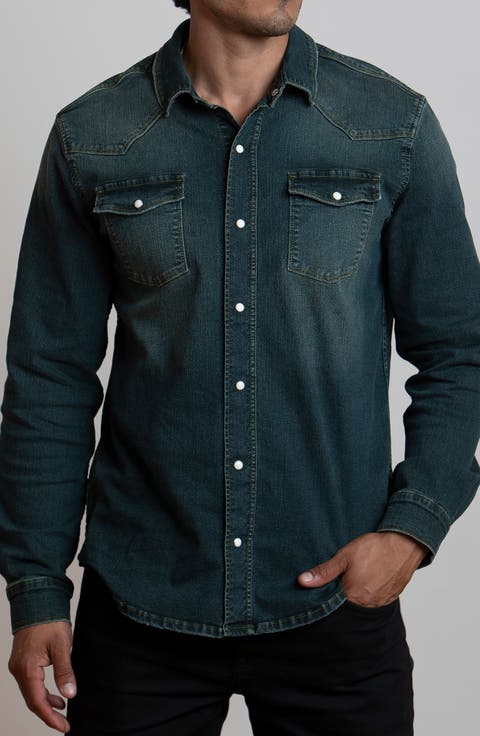 Big Sky Stretch Western Denim Shirt