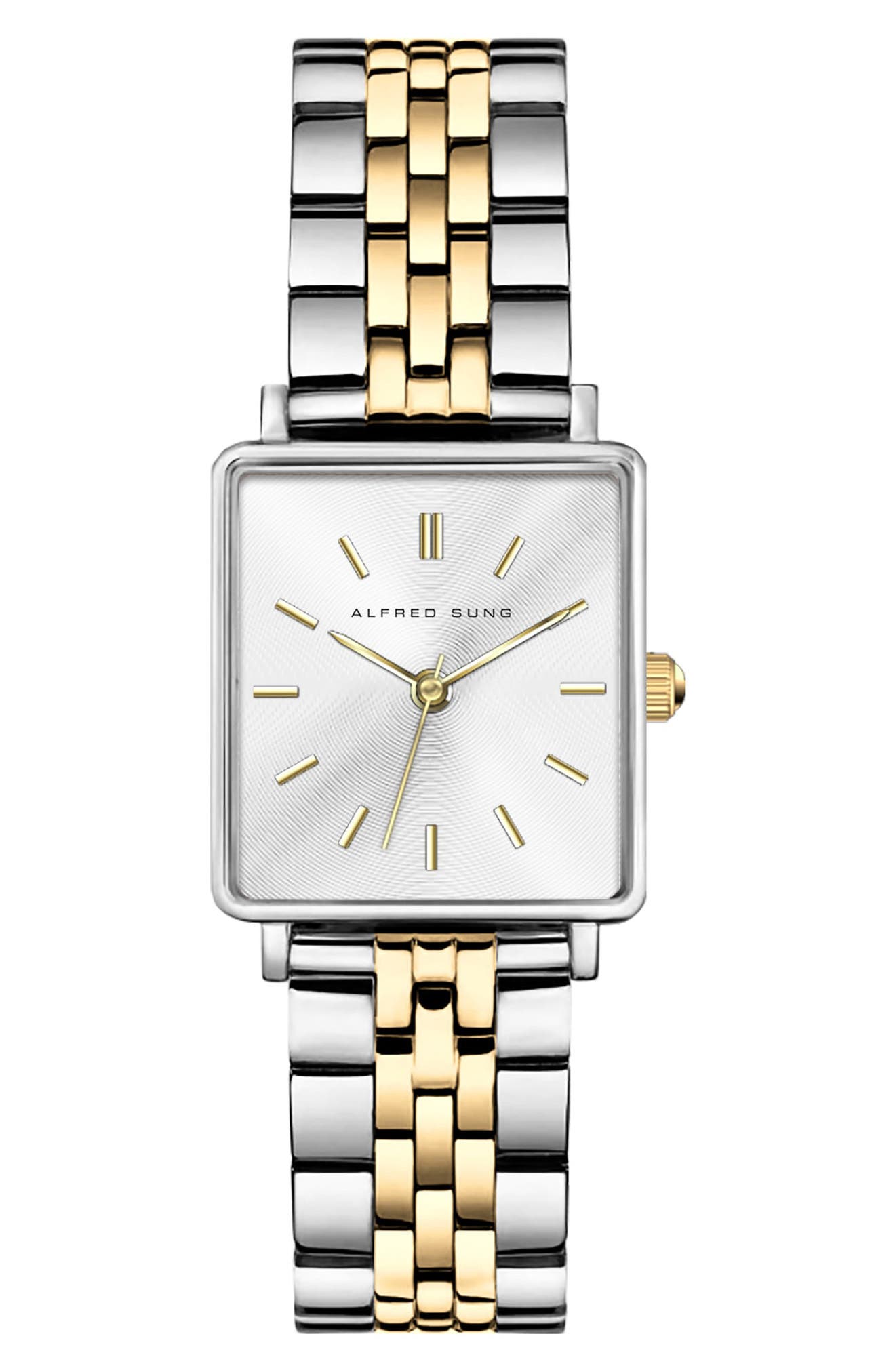 Alfred Sung Harmony Two-Tone Bracelet Watch, 22mm x 24mm