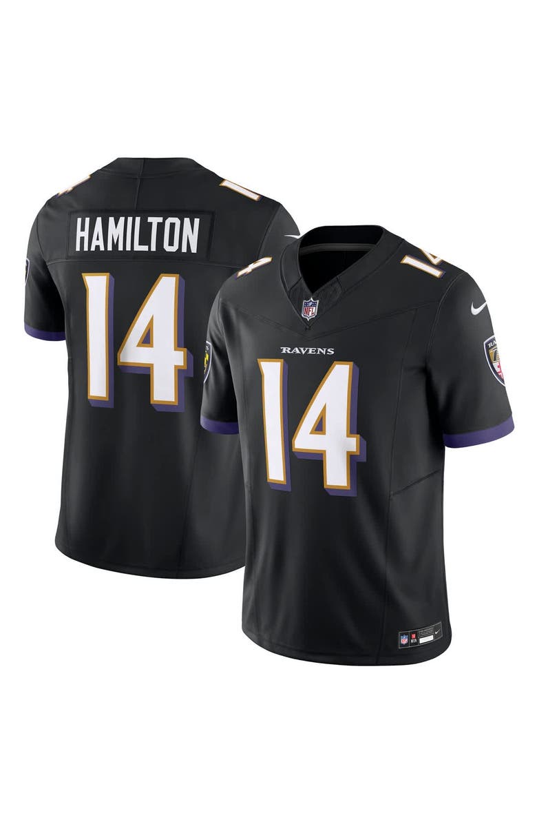Nike Men's Nike Kyle Hamilton Black Baltimore Ravens Alternate  Vapor F.U.S.E. Limited Jersey, Alternate, color, Black
