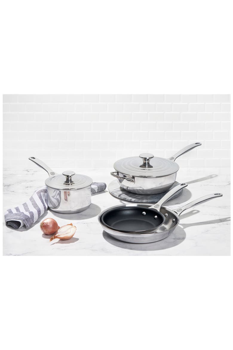 6-Piece Signature Stainless Steel Cookware Set, Alternate, color, SILVER
