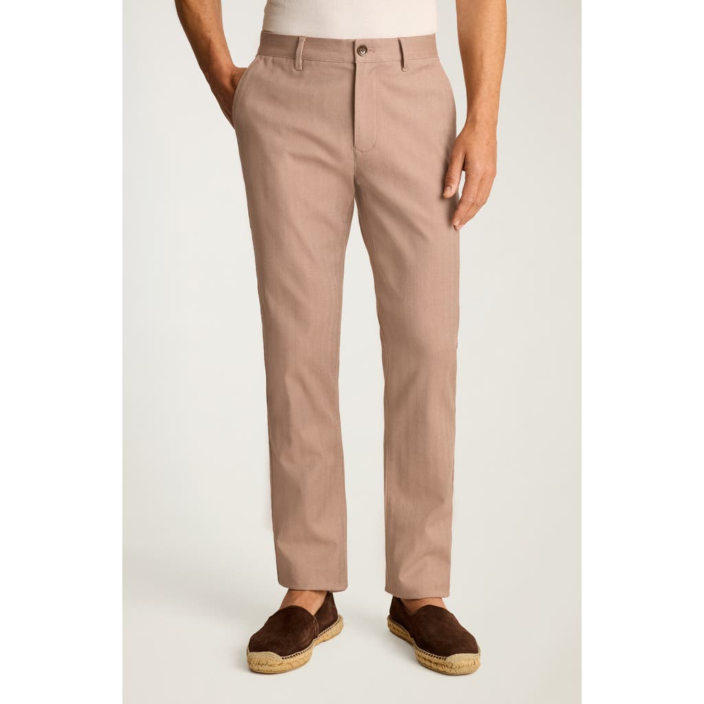 Bonobos Flat Front Stretch Cotton Herringbone Chinos In Neutral