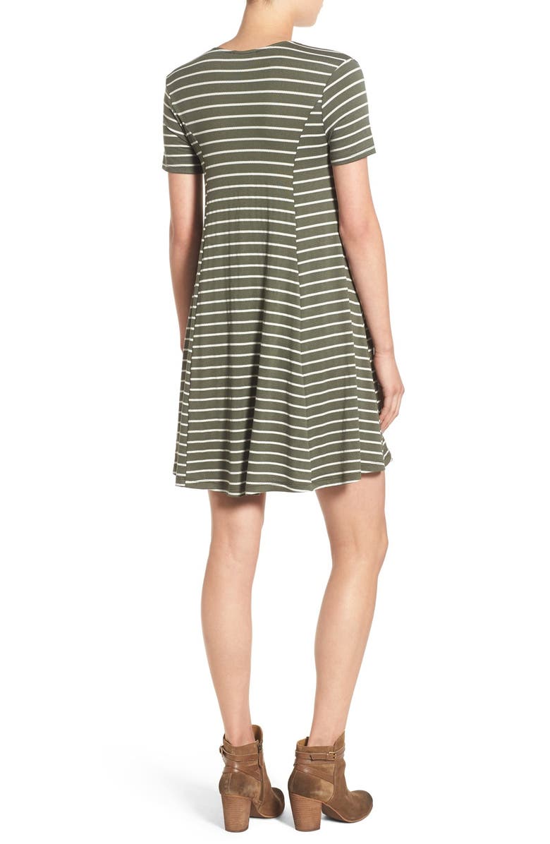 All in Favor Stripe T-Shirt Dress, Alternate, color, 