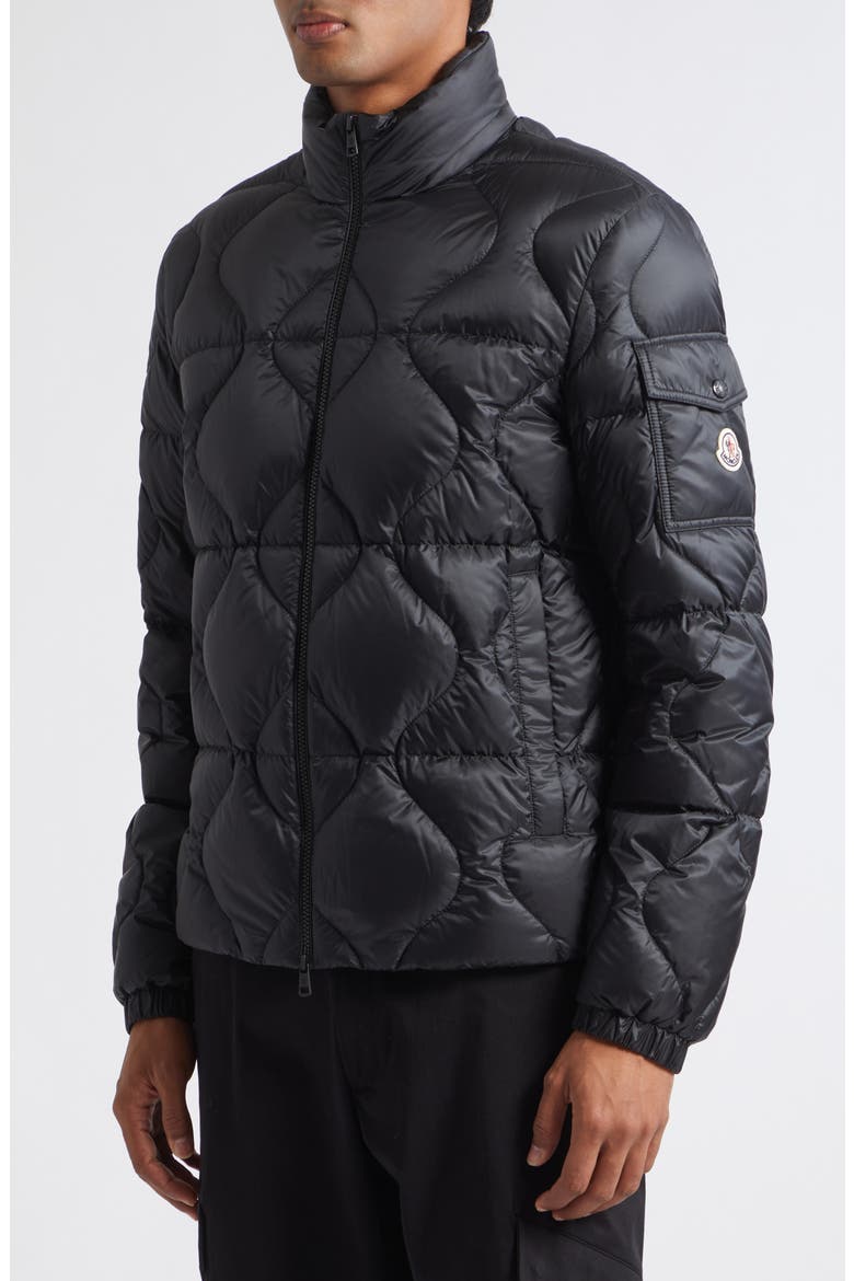 Asurel Quilted Down Puffer Jacket, Alternate, color, BLACK