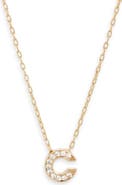 Nordstrom Pavé Cubic Zirconia Initial Necklace