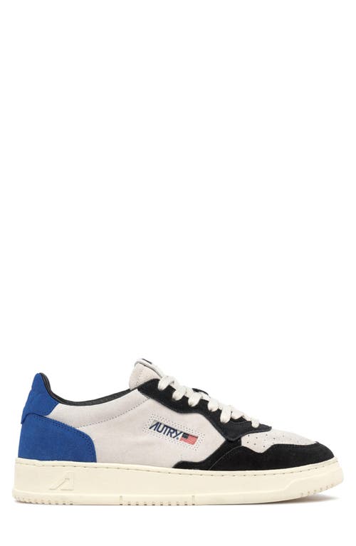 Autry 'medalist Low' Blue Sneakers With Contrasting Heel And Inserts In Multi