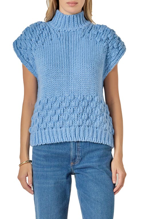 English Factory Bubble Turtleneck Sweater In Blue