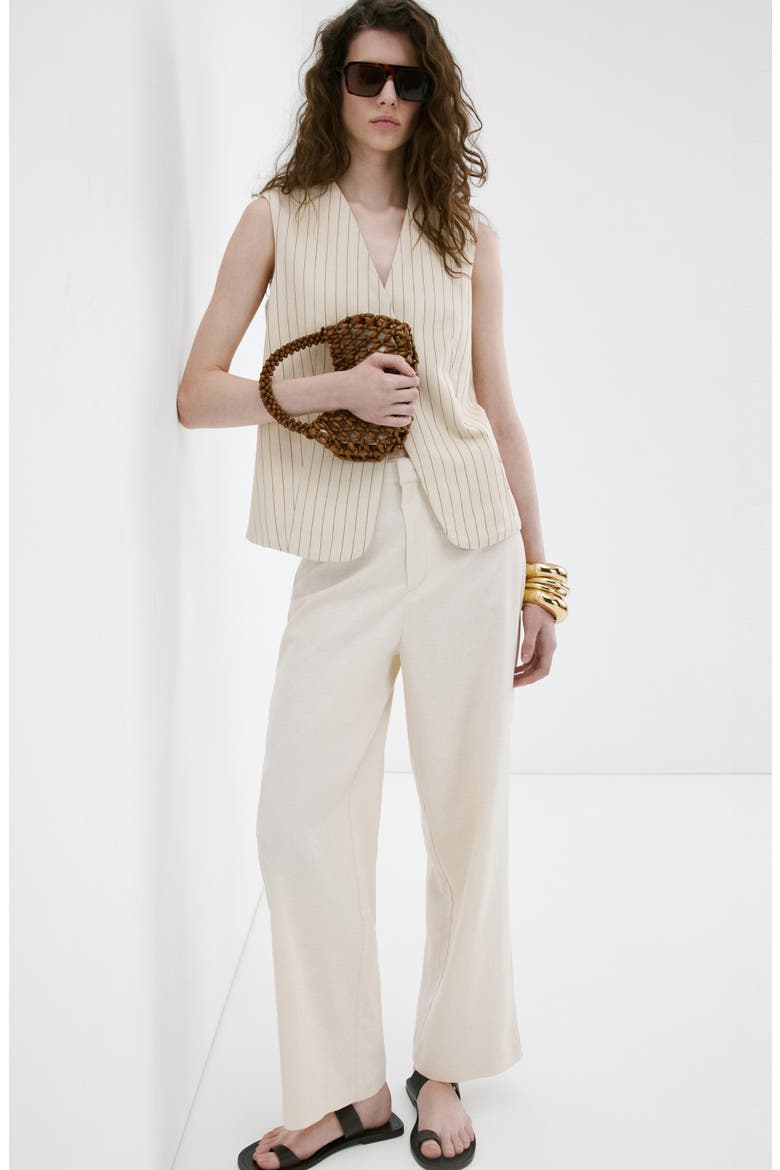 Flat Front Pants, Alternate, color, BEIGE