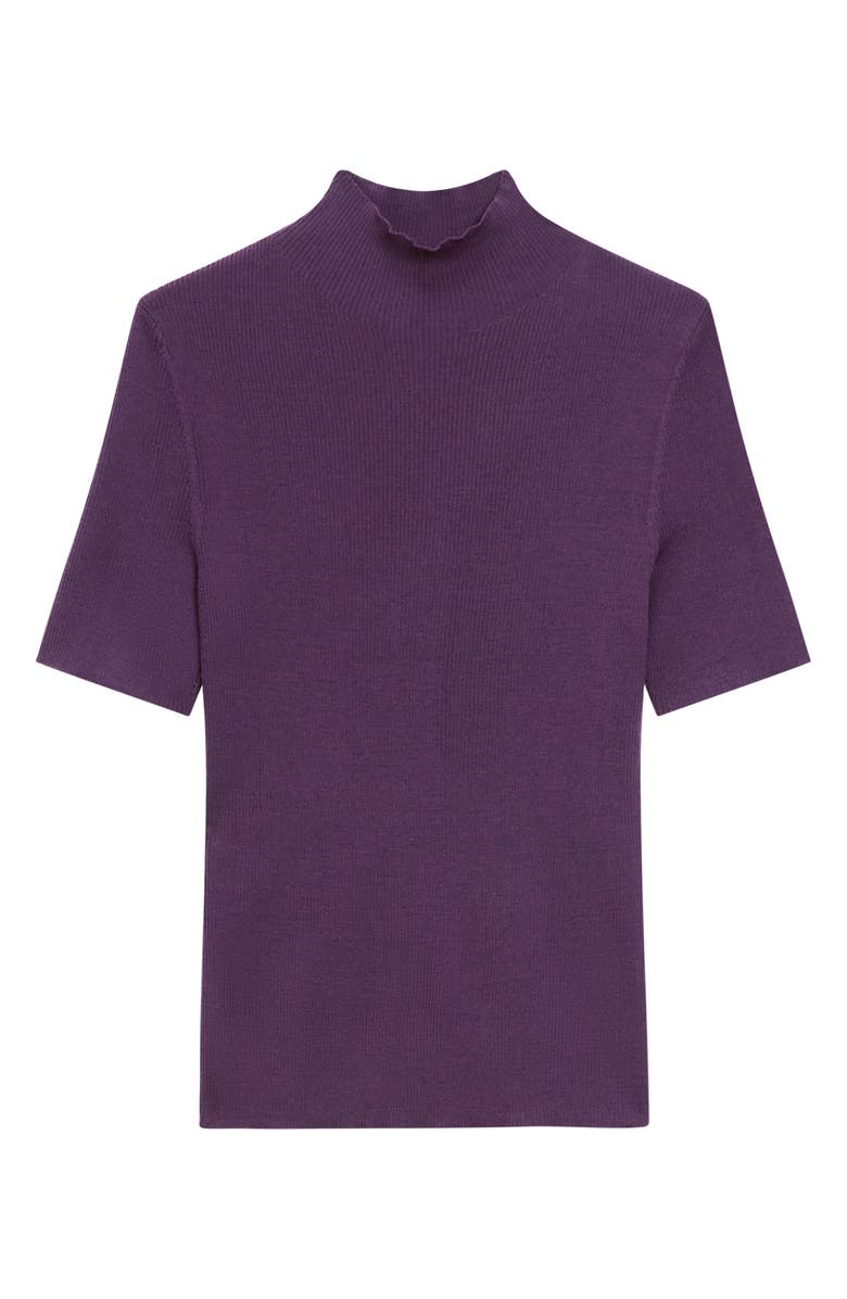 Theory Leenda Merino Wool Mock Neck Sweater, Alternate, color, Black Iris