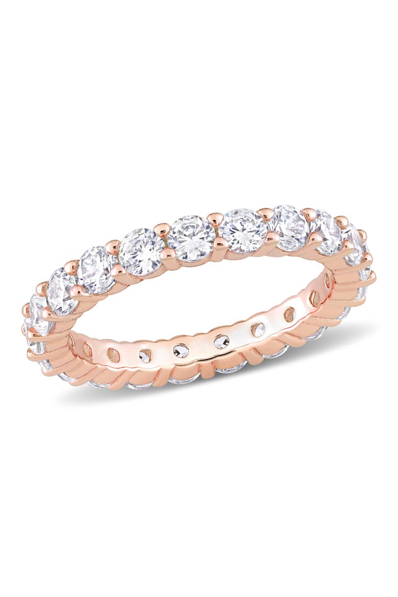Cubic Zirconia Eternity Ring Rose-Plated, Main, color, Rose-Plated