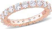 Julianna B. Cubic Zirconia Eternity Ring Rose-Plated